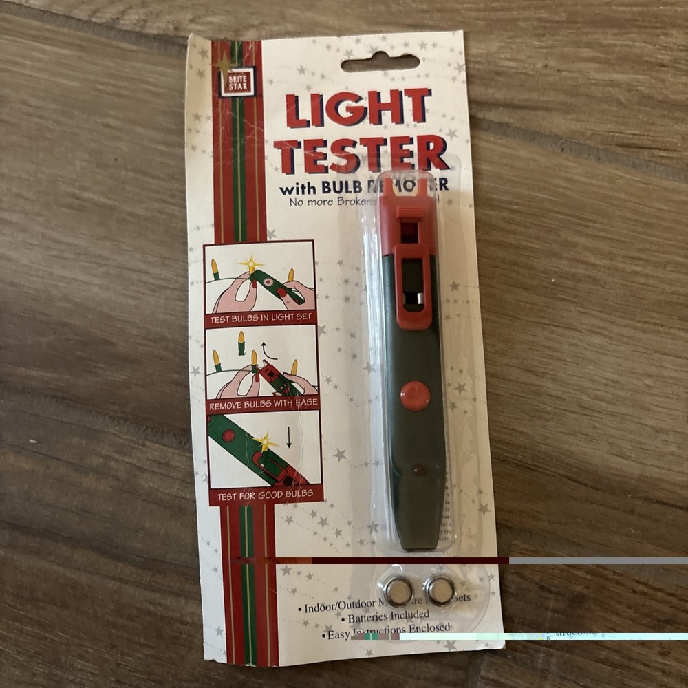 Vintage Brite Star Christmas Light Bulb Tester with Remover Tool 0021995437541